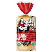Dave's Killer Bread Plain Awesome Organic Bagels 15g Whole Grains 5 Ct (Pack of 2)